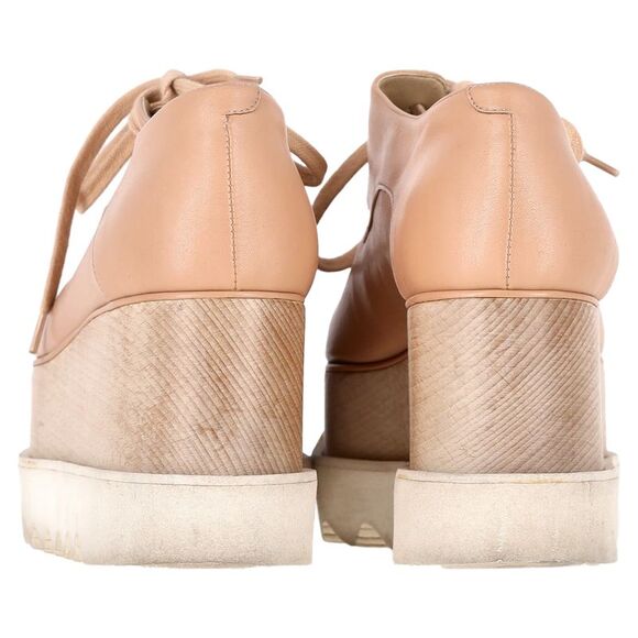 Stella Mccartney Elyse Lace-Up Platform Shoes in Nude Leather - Picture 6 of 12